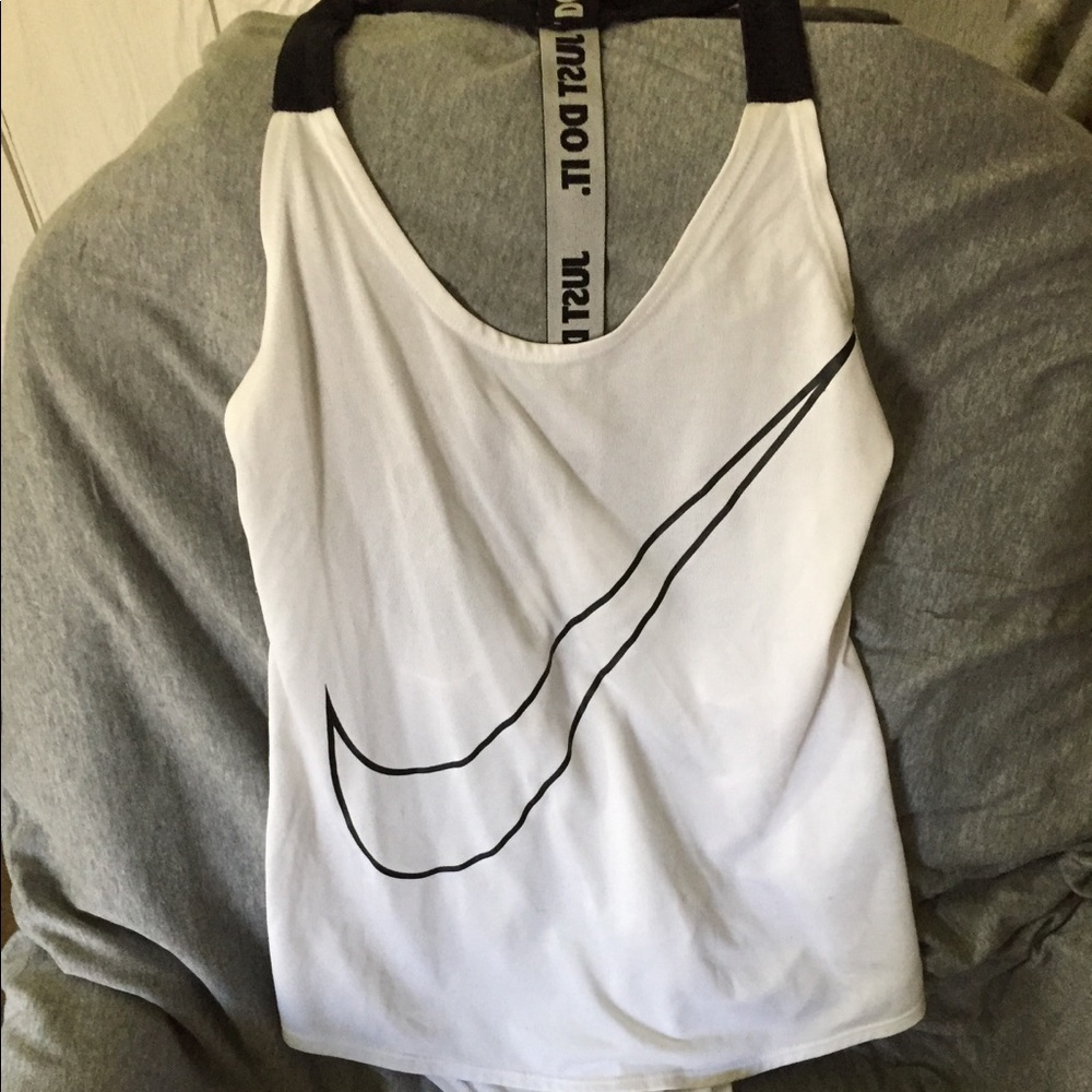 Nike dri-fit white tank top